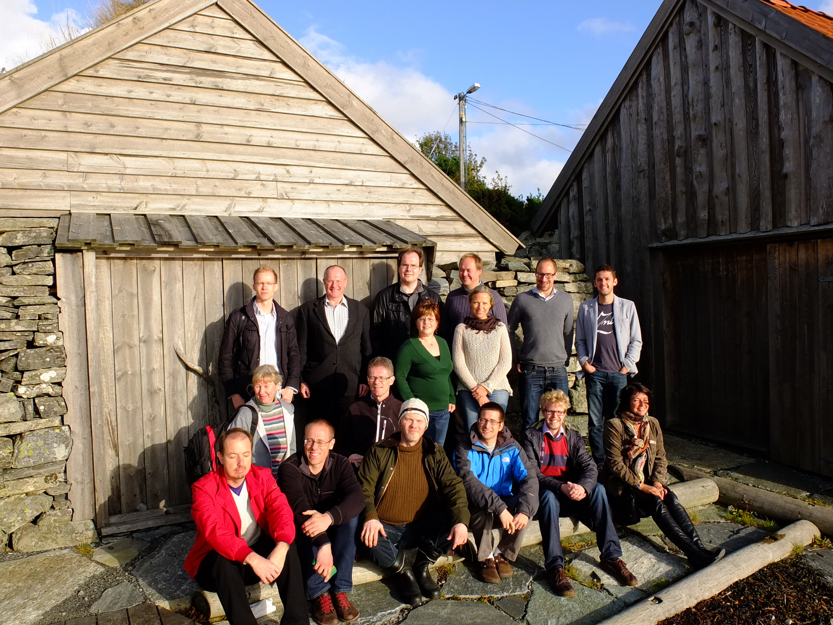 The group behind the project at a meeting in Bergen, Norway